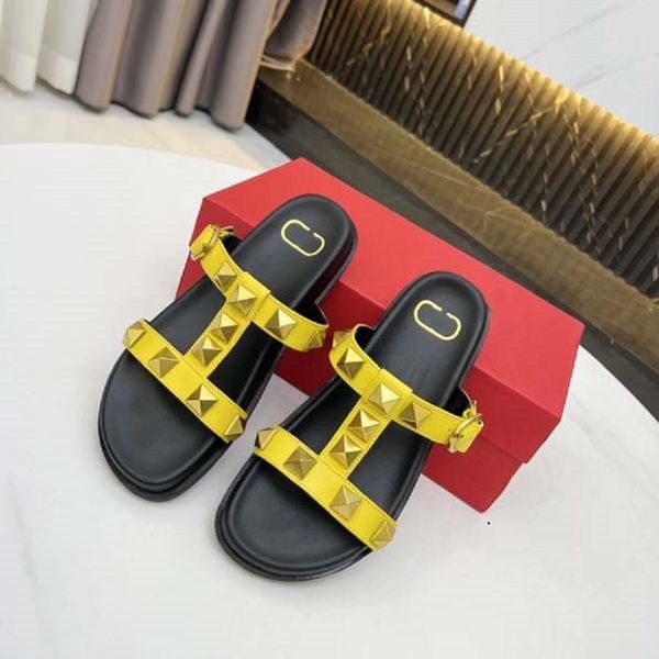 

2022 designer women sandals sandals velcro classic slippers real leather slides platform flats shoes sneakers boots with dustbag by new01 14, Black