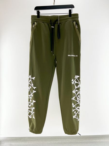 Havalar Erkek Lüks Tasarımcı Pantolon Günlük Stil Erkek Nakış Yeşil Kemik Mektup Kamuflaj Joggers Pant Sıcak Satış Kargo Pantolonları Elastik Bel Erkekleri