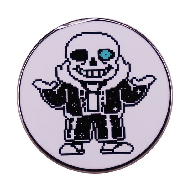 

sans from undertale pin brooch, Blue