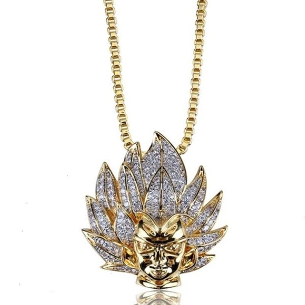 

hip hop metal necklace cartoon anime characters men and women street pendant year, Silver