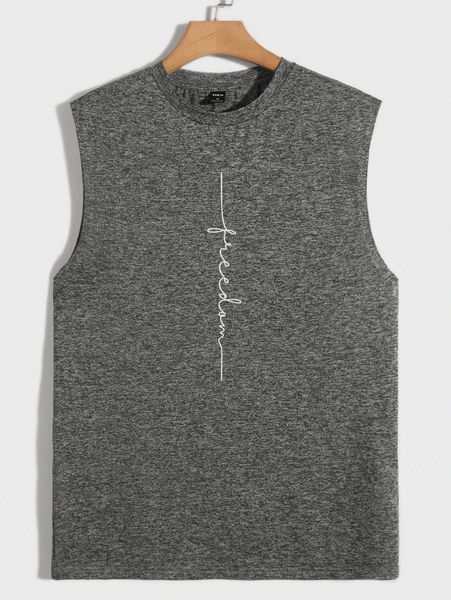 

men letter graphic tank n3wz#, White;black