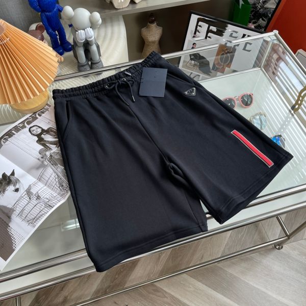

summer new men's pants fashion leisure beach pants silky fabric shorts design style high-end brand pra sc xs- 00001, Black