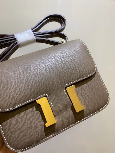 

designer womens bag h home classic pure handmade leather fashion shoulder bags trend versatile flight attendant 19 cm evening handbag have l