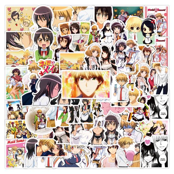 

50pcs anime kaichou wa maid-sama lapstickers pack decals kawaii for diy phone case motorcycle skateboard luggage cute stationery