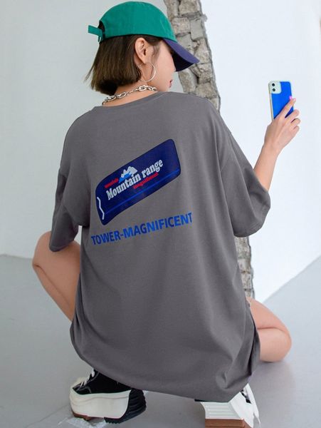 

dazy letter graphic drop shoulder tee e3kv#, White