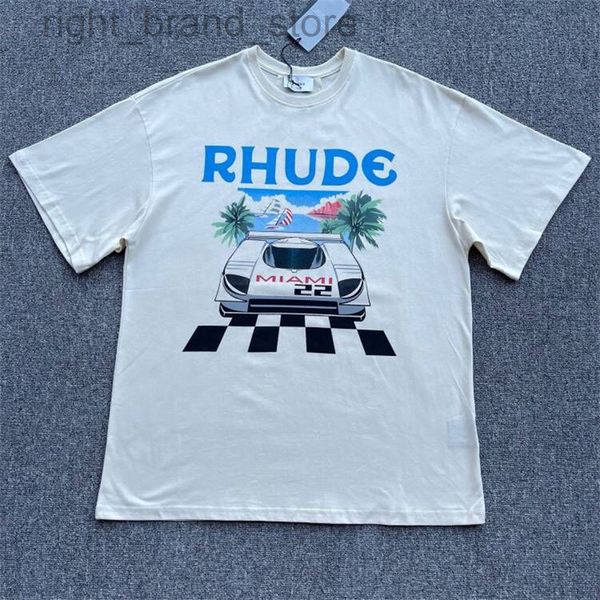 

short sleeve f1 racing print cotton high street fashion men's and women's loose t-shirt short sleeve w220813, Black
