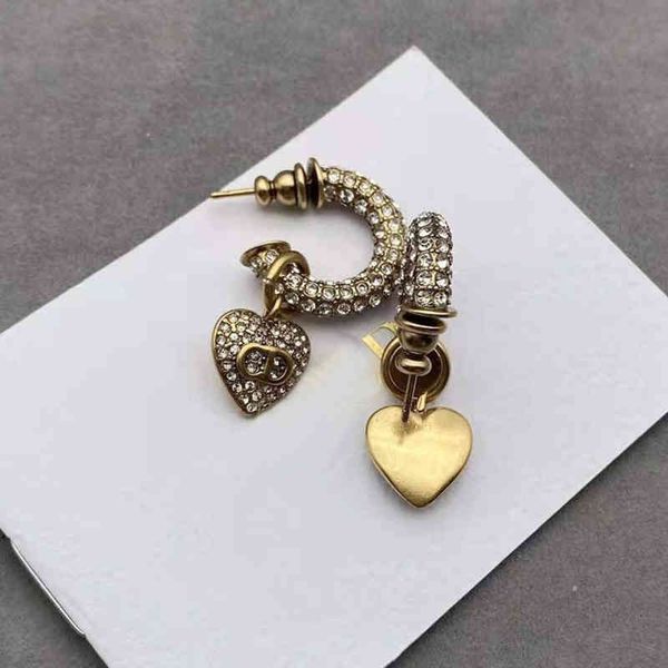 

new fashion love earrings brass light luxury versatile female jewel, Silver