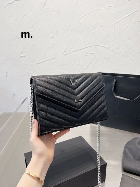 

women's shoulder bag luxury tote purse handbag message bags cluth brand classic genuine leather crossbody caviar original box silver ch