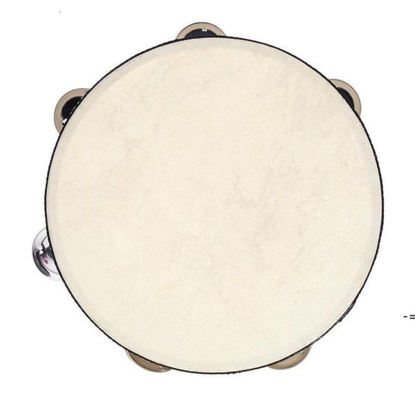 

drum 6 inches tambourine bell hand held tambourine birch metal jingles kids school musical toy ktv party percussion toy gcf14398