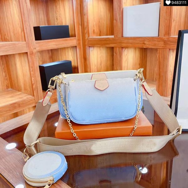 

designer designed classic shoulder bag women's big flower three piece set size 25cm