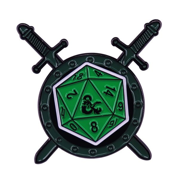 

fighter d&d badge tablerpg d20 pin dungeon master gift geeks decor, Blue