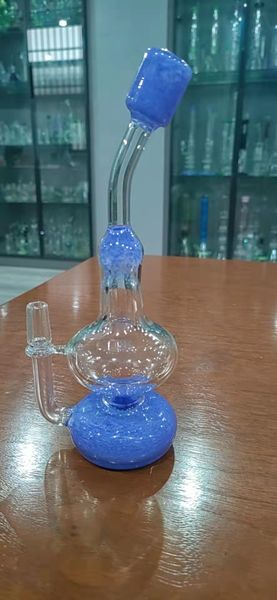 Kabak şeklindeki cam nargile, yağ teçhizatı borusu, 14 mm dişi sarhoş edici su borusu 8.6 inç