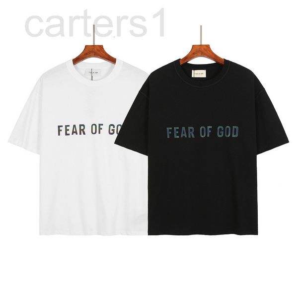 

men's t-shirts designer correct bear of god main line fog laser reflective letter colorful short sleeve t-shirt e2uk, White;black