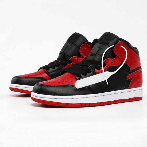 

jumpman 1 og 1s mid mens basketball shoes luxury designer black red lychee skin north carolina womens running sports sneakers