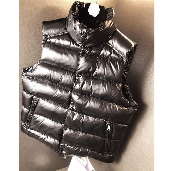 

90% white goose down vest autumn down women's short vest jacket sleeveless portable office lady 201019, Black