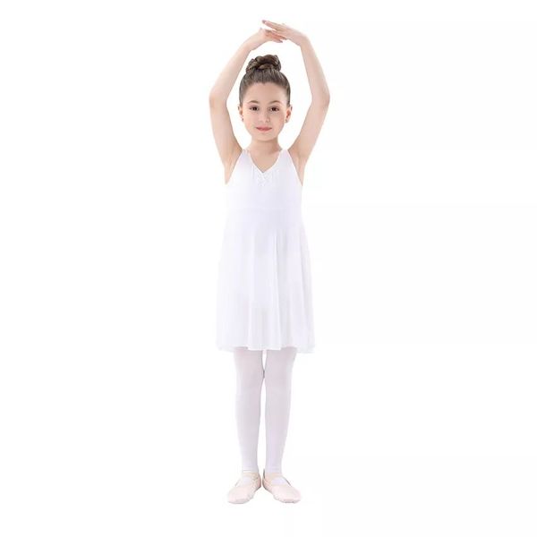 Abbigliamento da ballo Tutù da balletto a maniche corte Body da ginnastica per bambini Abito da ballo per bambini Abbigliamento da spettacolo per bambini