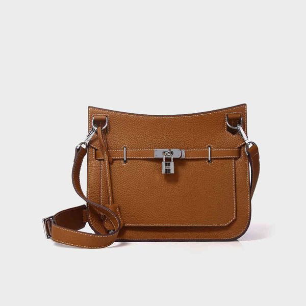 

women's single shoulder diagonal bag fashion style ol gypsy bag large capacity cowhide litchi pattern