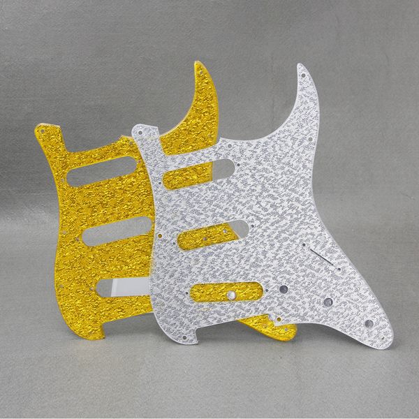 1Ply Acrílico Sparkle Scratch Plate Pick Guard 11 Hole SSS Guitar Pickguard com Parafusos para Peças de Guitarra Elétrica