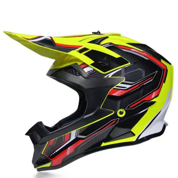 Motorradhelme Unisex-Helm im Graffiti-Design, geeignet für Gelände, Abfahrt, Geländemotorrad, mit Schutzbrille
