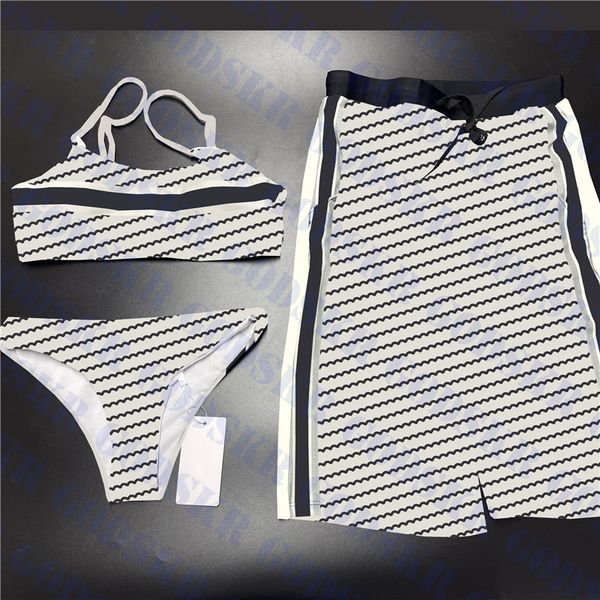 

little letter bikini couple swimsuit fashion black womens swimwear set textile outdoor swim mens shorts swimming pants