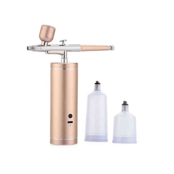 

face care devices 0 3mm water oxygen facial machine airbrush mini air compressor gun for painting tattoo makeup spray steam beauty apparatus