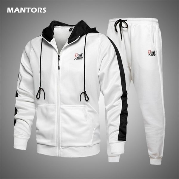 

men tracksuits brand mens set fashion print sportswear spring autumn men casual 2 pieces set hoodie pants track suit outfit 201128, Gray