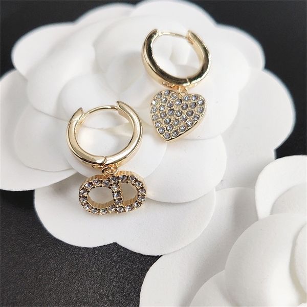 

84% off factory storenew diamond studded earrings for women, Golden