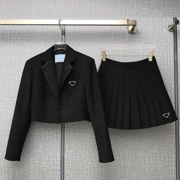 

Womens Jacket Coats Lapel Long Sleeve Blouse Loose Breathable Skirt Suit Classic Triangle Print Fashion Women Jackets, Black