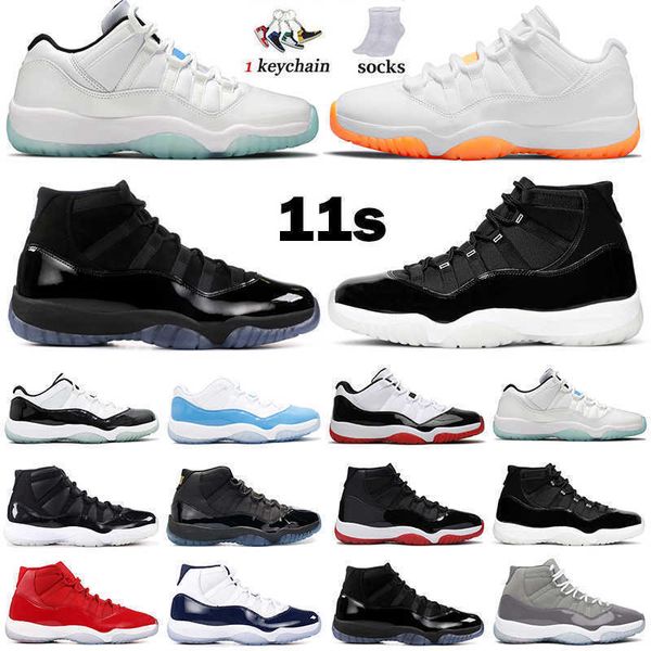 

11 men basketball shoes 11s cap and gown prom night concord space jam bred black prm heiress red sports sneakers