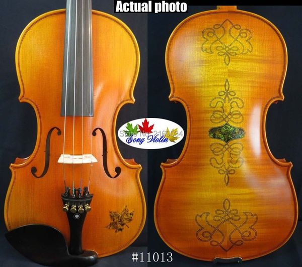 

hand made song maestro inlaid shell 4/4 violin for concert #11013