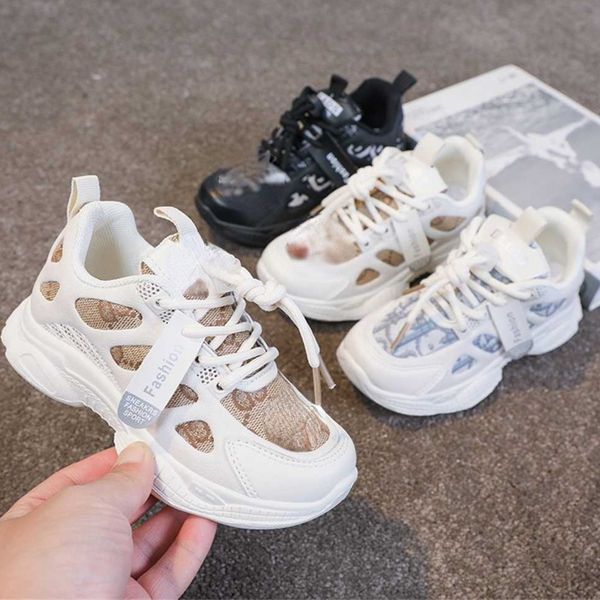 

toddlers sports summer children's running dad shoes pu leather boys girls' casual sports sneakers student running low non-slip bre
