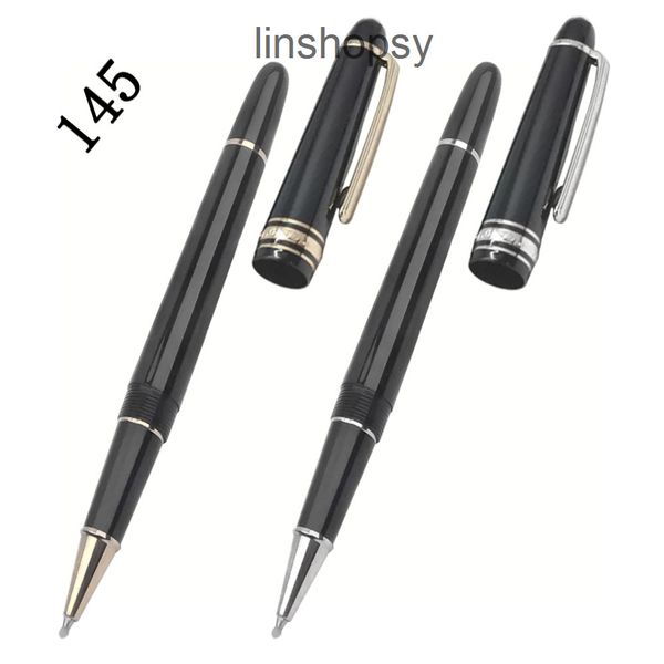 

yamalang 145 black smooth resin rollerball pen with gold trim fountain s twist system and large size thicker for business gift, Blue;orange