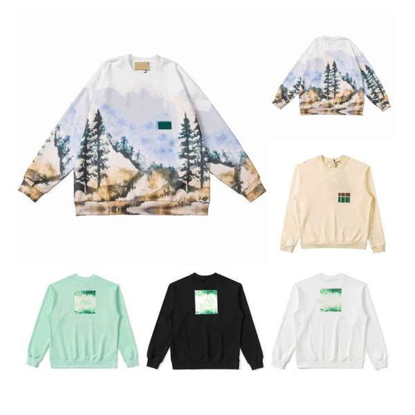 

2022 spring hoodie hip hop men's crew neck sweatshirt japanese limited editions and co-branded editions women's oversize hooded lo, Black