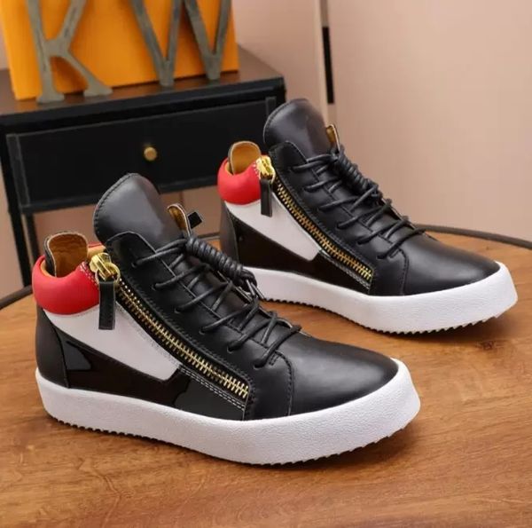 Designer Sneakers Cerniera Scarpe casual Claskin Velluto nero Scarpa rialzata Uomo Donna Piattaforma Scarpe da ginnastica All-match High Top Sneaker EU36-46