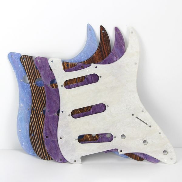 

11 hole electric guitar pickguard sss scratch plate with screws