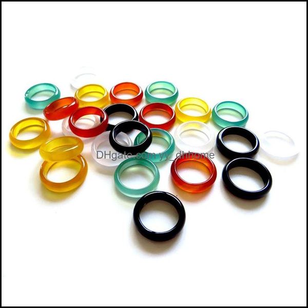 Ringas de banda jóias colorf ágata stone para homens homens amizade de moda do clube de festa decoração de energia gota del dhwj4