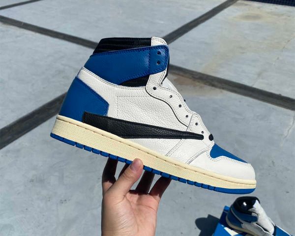 

brand shoes portsmarket basketball jumpman 1 high og 1s ts x fragment men women military blue luxurys designers sneakers