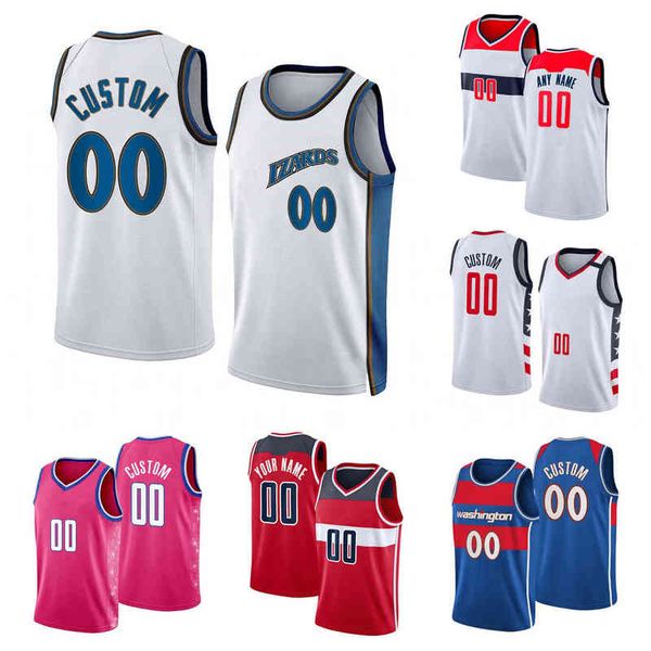 

custom printed 2023 new basketball jerseys kristaps porzingis will barton kyle kuzma monte morris rui hachimura deni avdija corey daniel isa, Black