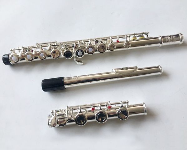 

new professional mfc flute instrument bc6010 silver plated flutes split e mechanism b leg flute 17 holes open