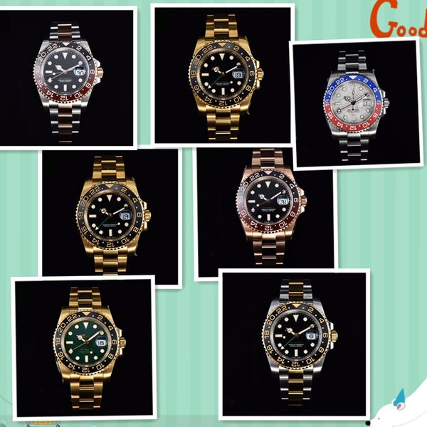 

v9 montre de luxe mens watches 40mm 3186 automatic mechanical movement ceramic bezel 904l steel case luxury watch wristwatches gmt, Slivery;brown