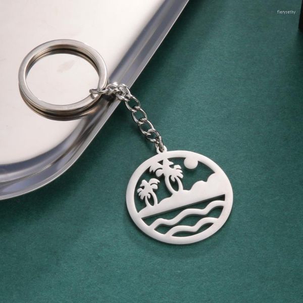 Tornari per le portachiavi di spiaggia Sun Sun Summer Keychain in acciaio inossidabile Chiave per le donne Gioielli Gift Regali Friends 2022 Trend Fier22