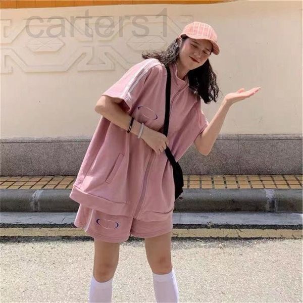 

women's tracksuits designer sportswear women's summer 2022 new design sense of minority loose short sleeve jacket casual fashion s, Gray