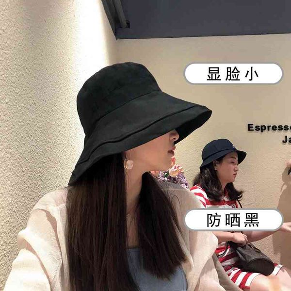 

hats black fisherman's women's summer sunshade spring and autumn korean fashion versatile big brim sun sunscreen, Blue;gray