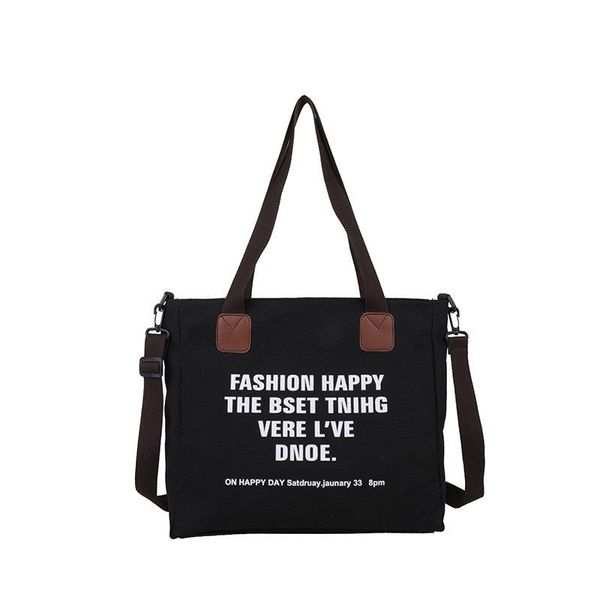 HBP grote capaciteit canvas tassen vrouwelijke casual college wind Messenger student hand Tote tas