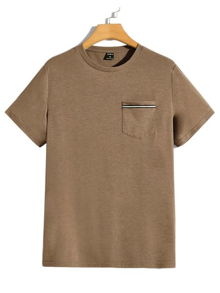 

men patch pocket detail tee 03ko#, White;black