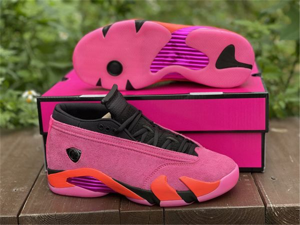 

shoes retro authentic 14 shocking pink jumpman 14s men basketball woman black metallic gold varsity air sports sneakers trainers