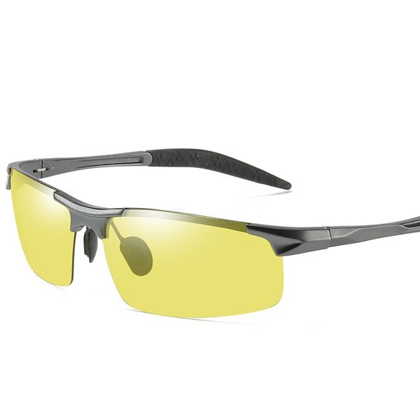 

sunglasses aluminum magnesium mens driving glasses polarized sports pchromic running sun glasses 8177ysbs, White;black
