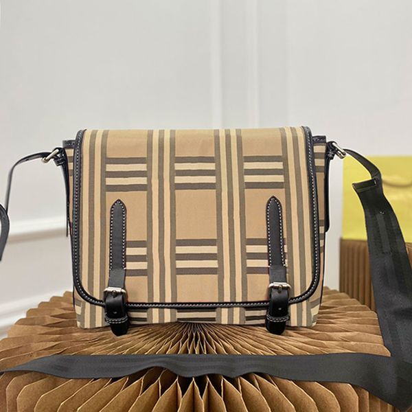 

plaid flip postman bag canvas women shoulder bags men briefcase messenger crossbody bag check classic wallets purse hasp adjustable strap