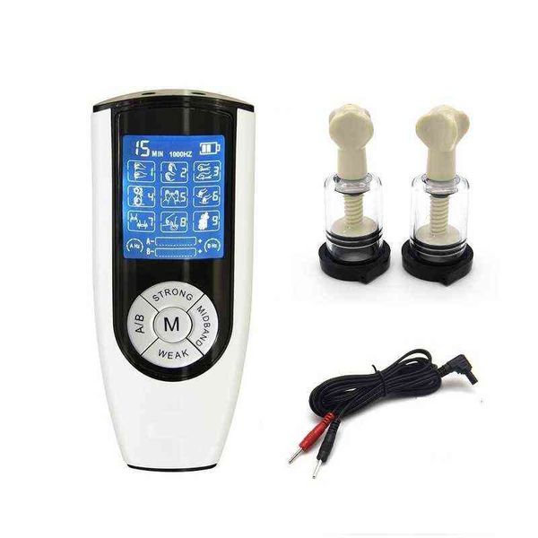 NXY Sex Adult Toy Electric Shock Unit Control Usb Ricaricabile Morsetti per capezzoli Bondage Electro Massager Therapy Box Machine Bdsm per Man 0330