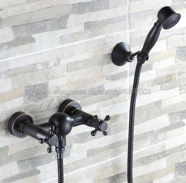 Set doccia per bagno Rubinetto per vasca con rubinetto a parete in bronzo lucidato a olio con doccetta Ktf016Bathroom